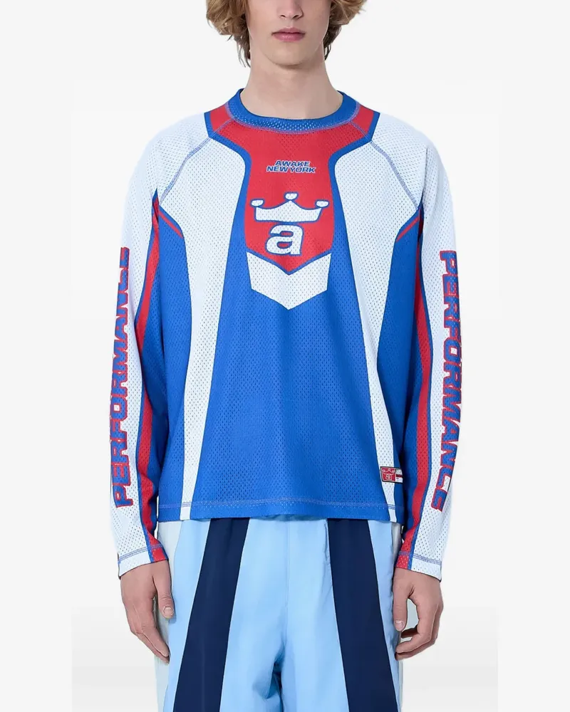 AWAKE NY logo-print T-shirt - Blau Blau