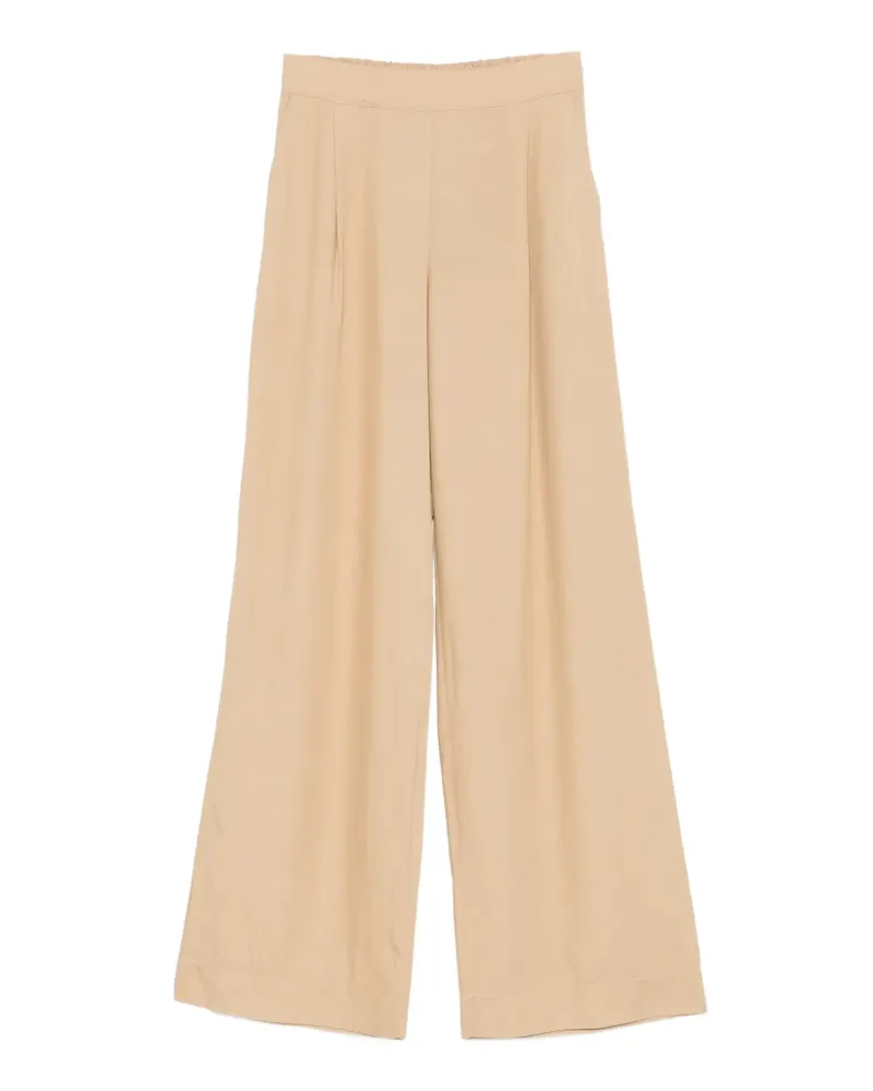 Dixie pleated wide-leg trousers - Nude Nude