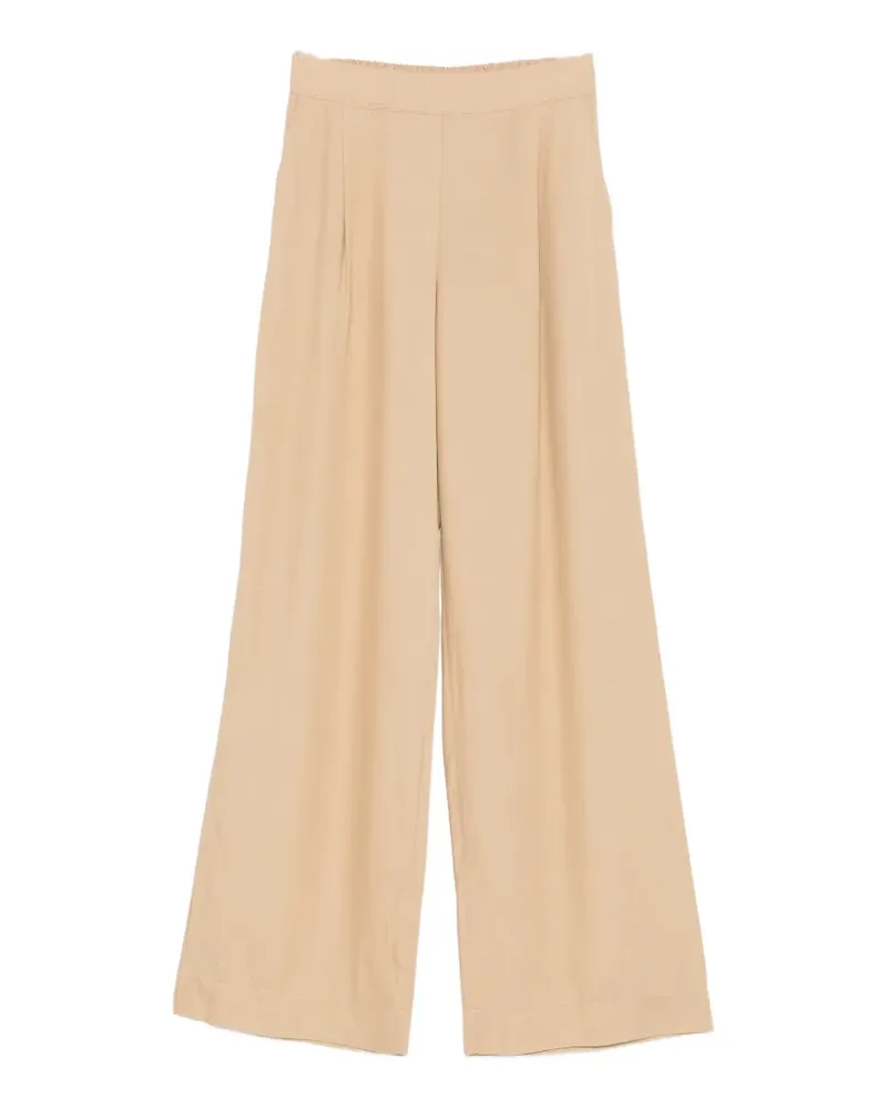 Dixie pleated wide-leg trousers - Nude Nude