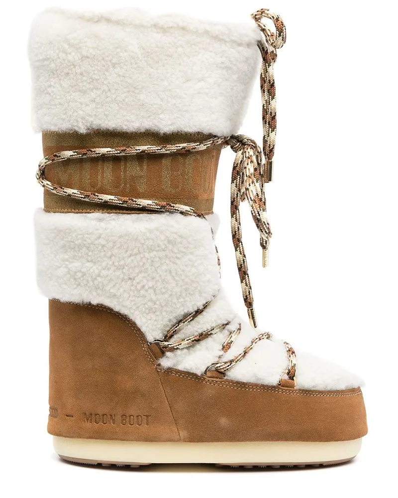 Moon Boot s aus Shearling Nude