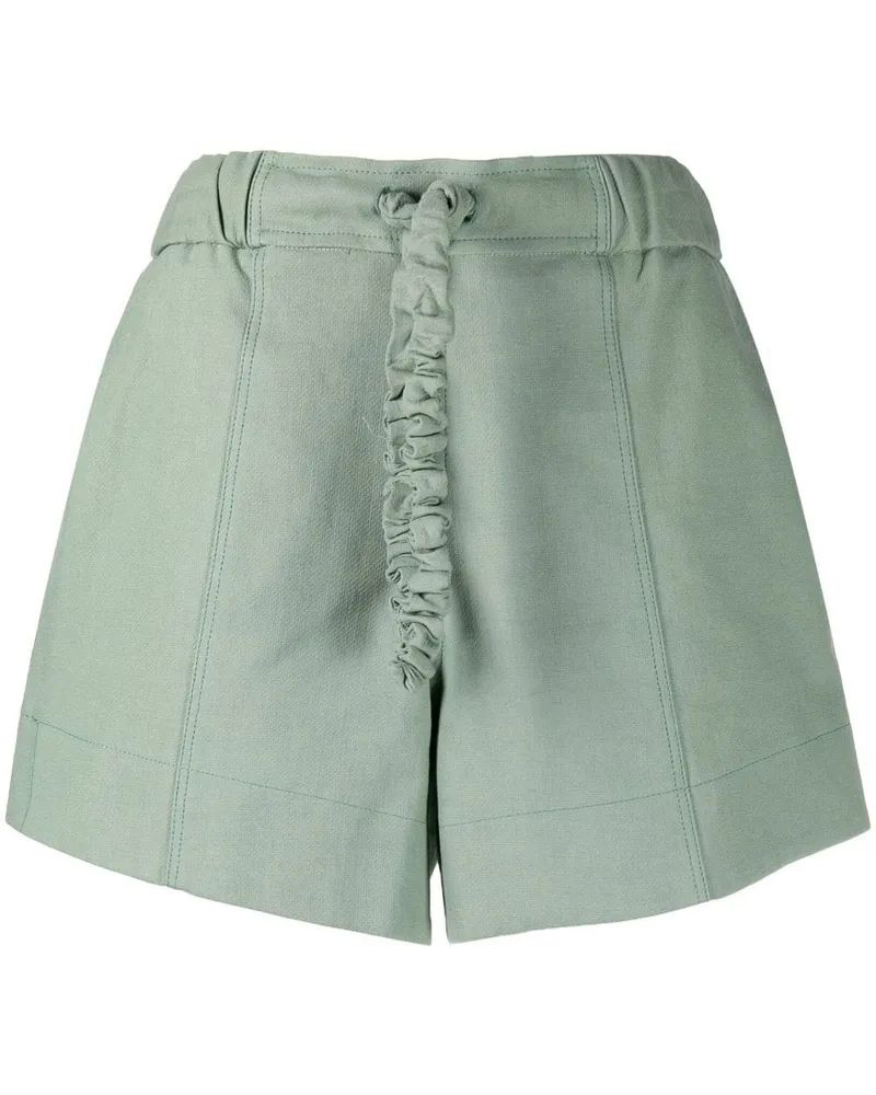 Ganni Shorts mit Kordelzug - Grün Grün