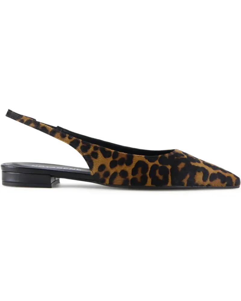 NOTABENE Slingback-Ballerinas mit Leoparden-Print - Braun Braun