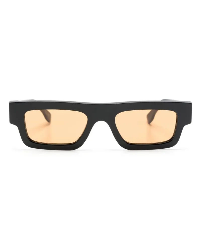 RETROSUPERFUTURE Eckige Sonnenbrille mit Logo Schwarz