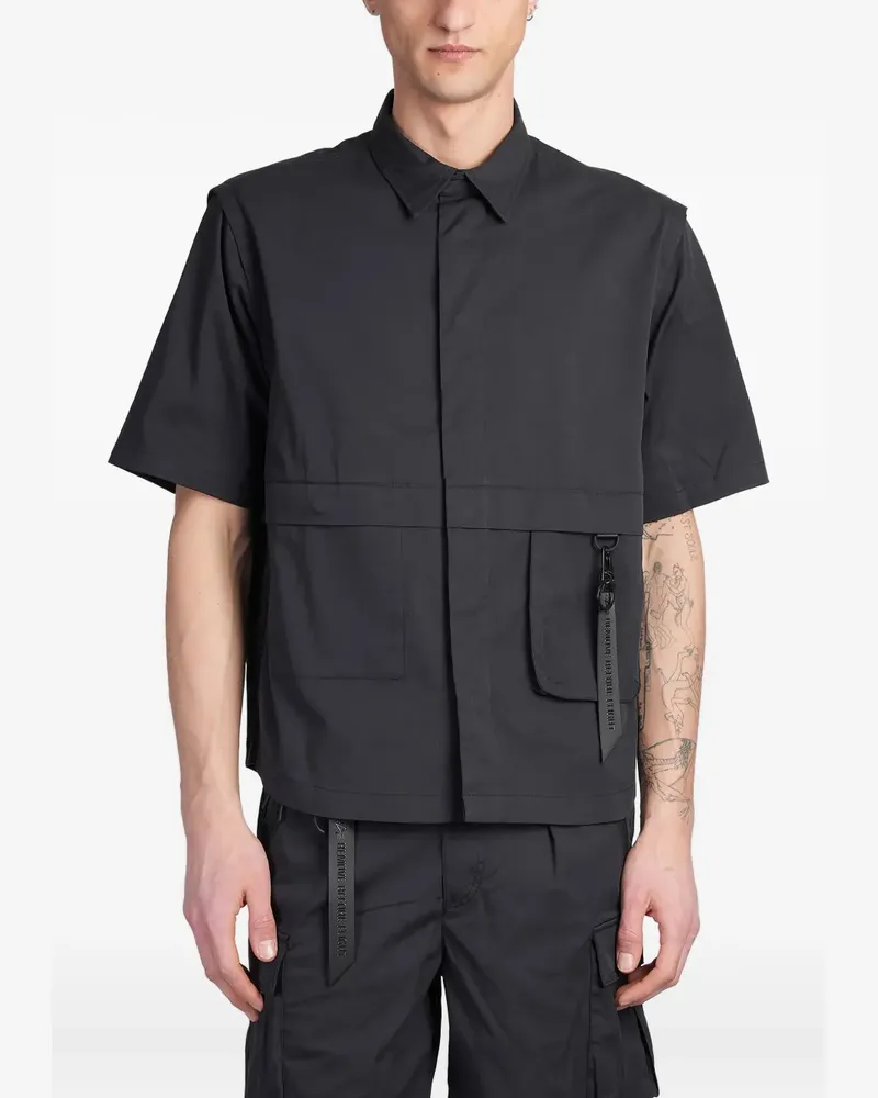 Alpha Industries Hemd mit Taschendetail - Schwarz Schwarz