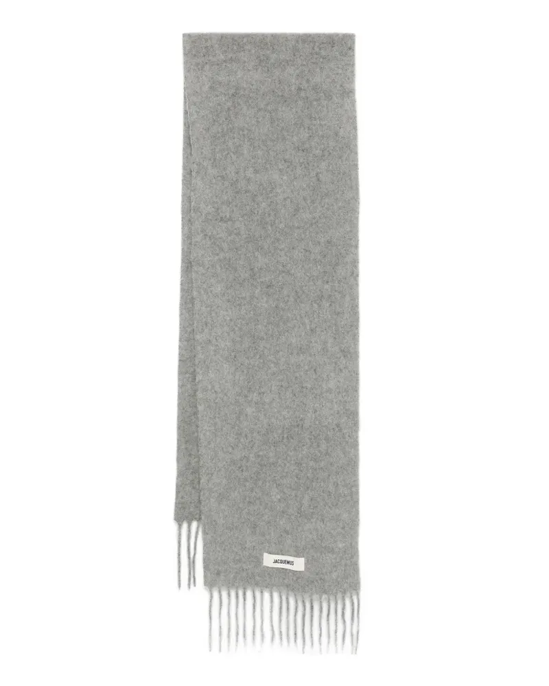 Jacquemus The Carro Schal mit Fransen - Grau Grau
