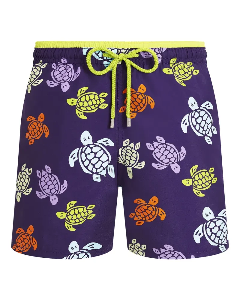 Vilebrequin turtle-print drawstring swim trunks - Violett Violett
