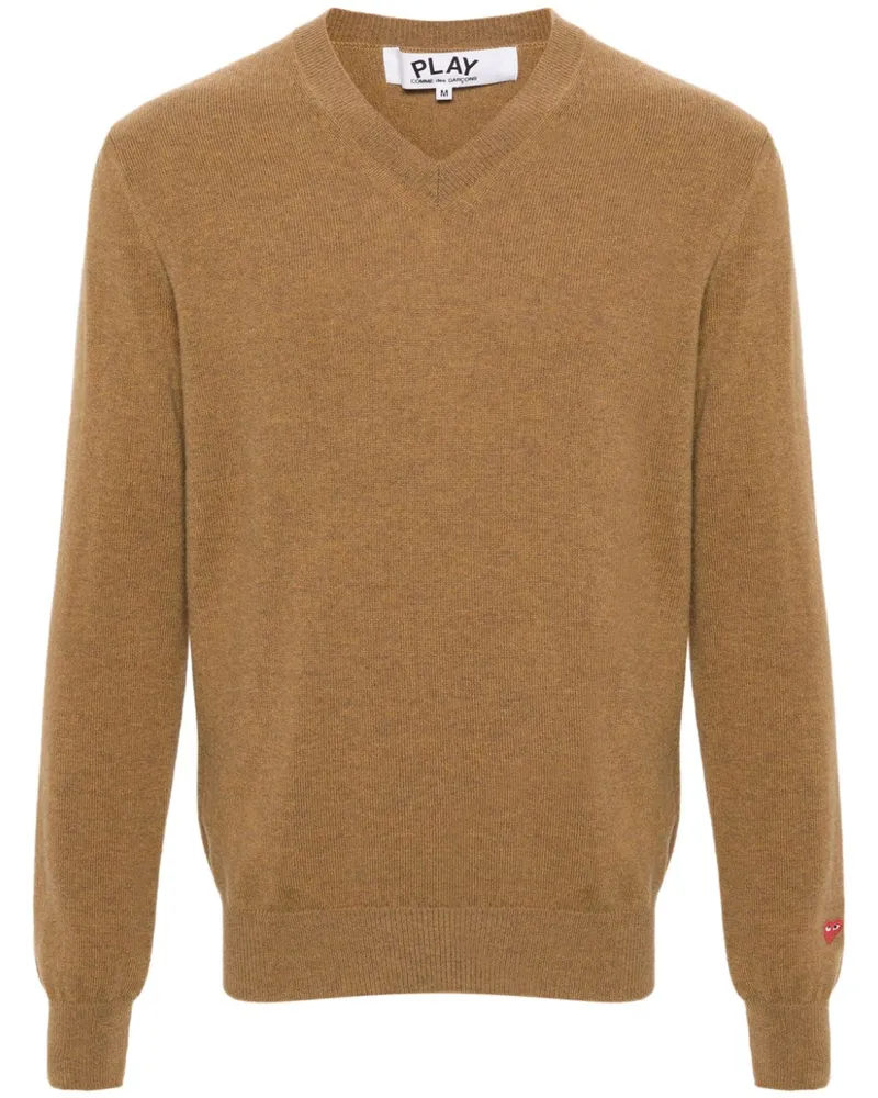 Comme des Garçons Pullover mit Logo-Applikation - Braun Braun