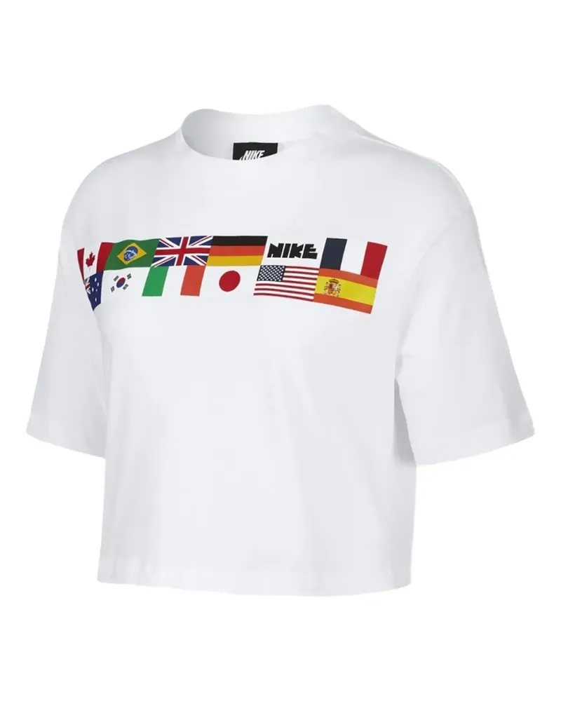 Nike Flag Cropped-T-Shirt - Weiß Weiß