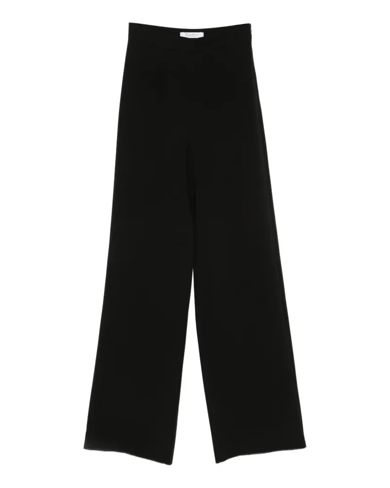 Max Mara Hose mit hohem Bund - Schwarz Schwarz
