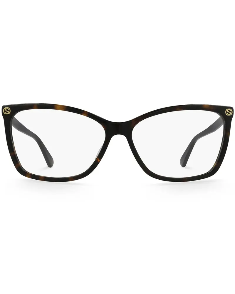 Gucci Brille in Schildpatt-Optik - Braun Braun
