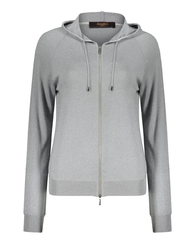 MOORER Cardigan mit Kapuze - Grau Grau