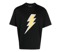 T-Shirt mit Blitz-Stickerei