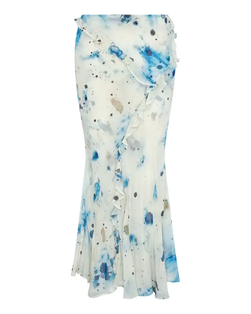 Paris Georgia Midirock mit Print - Nude Nude