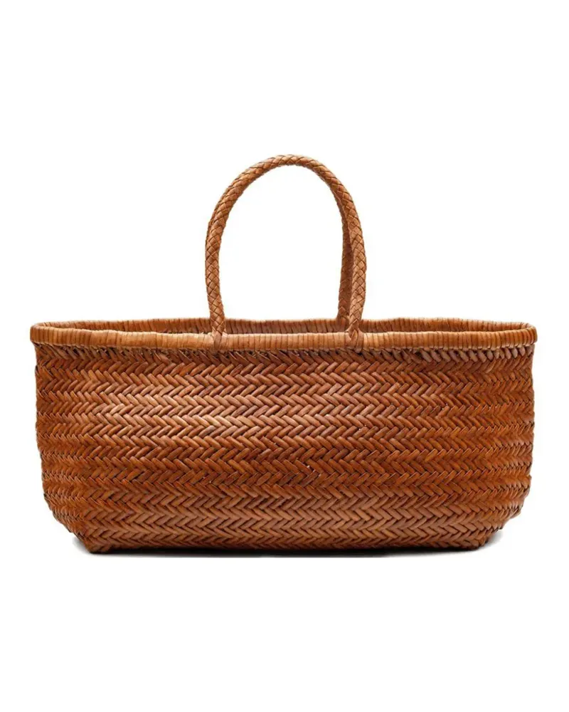 Dragon Diffusion woven leather tote bag - Braun Braun