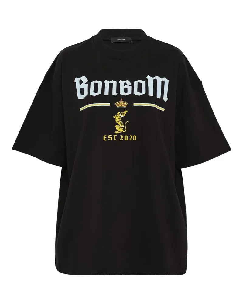 BONBOM logo-print T-shirt - Schwarz Schwarz