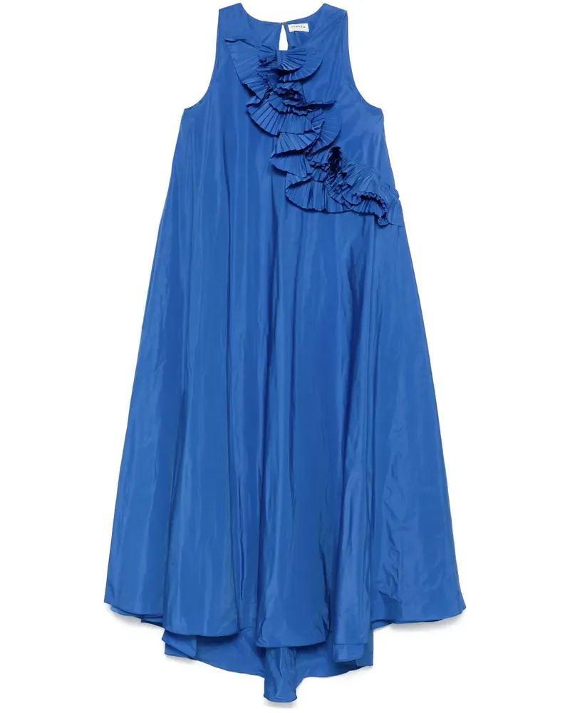 P.A.R.O.S.H. Kleid mit Rüschen - Blau Blau