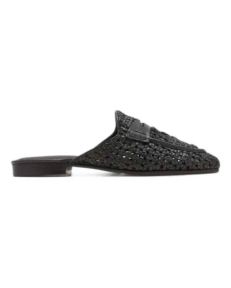 Sam Edelman Tullie penny-strap woven flat mules - Braun Braun
