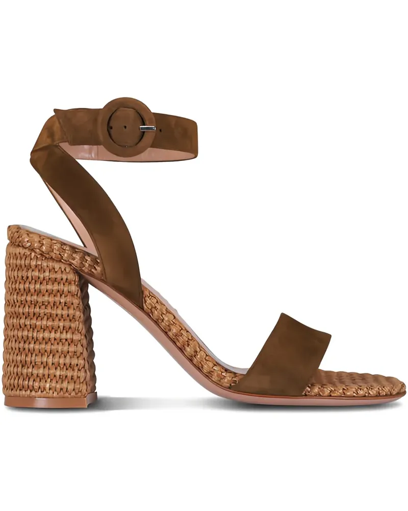Gianvito Rossi Gewebte Luana Sandalen mit Schnallenverschluss - Braun Braun