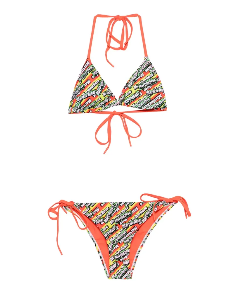 Martine Rose printed bikini - Orange Orange