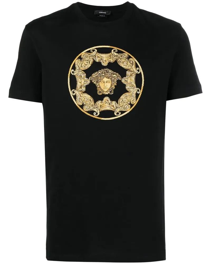 Versace T-Shirt mit Medusa - Schwarz Schwarz