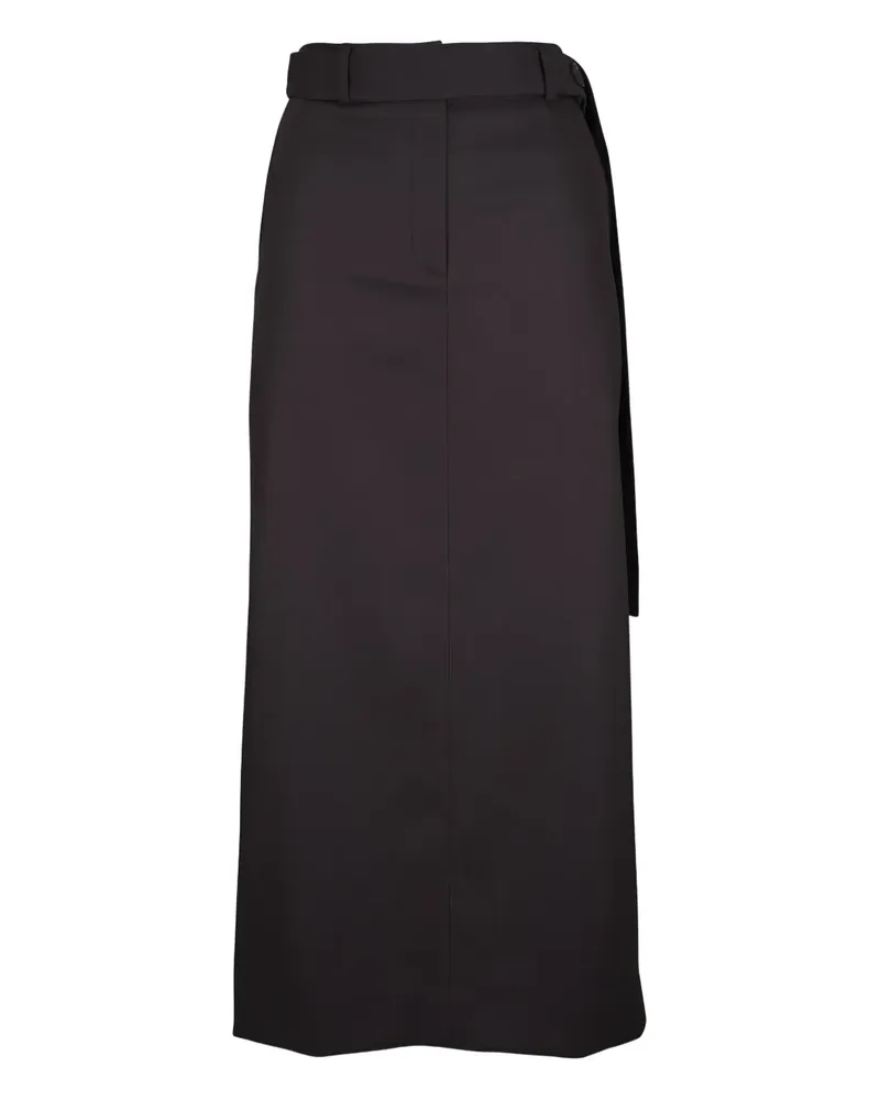 TWP Slit belted maxi skirt - Braun Braun