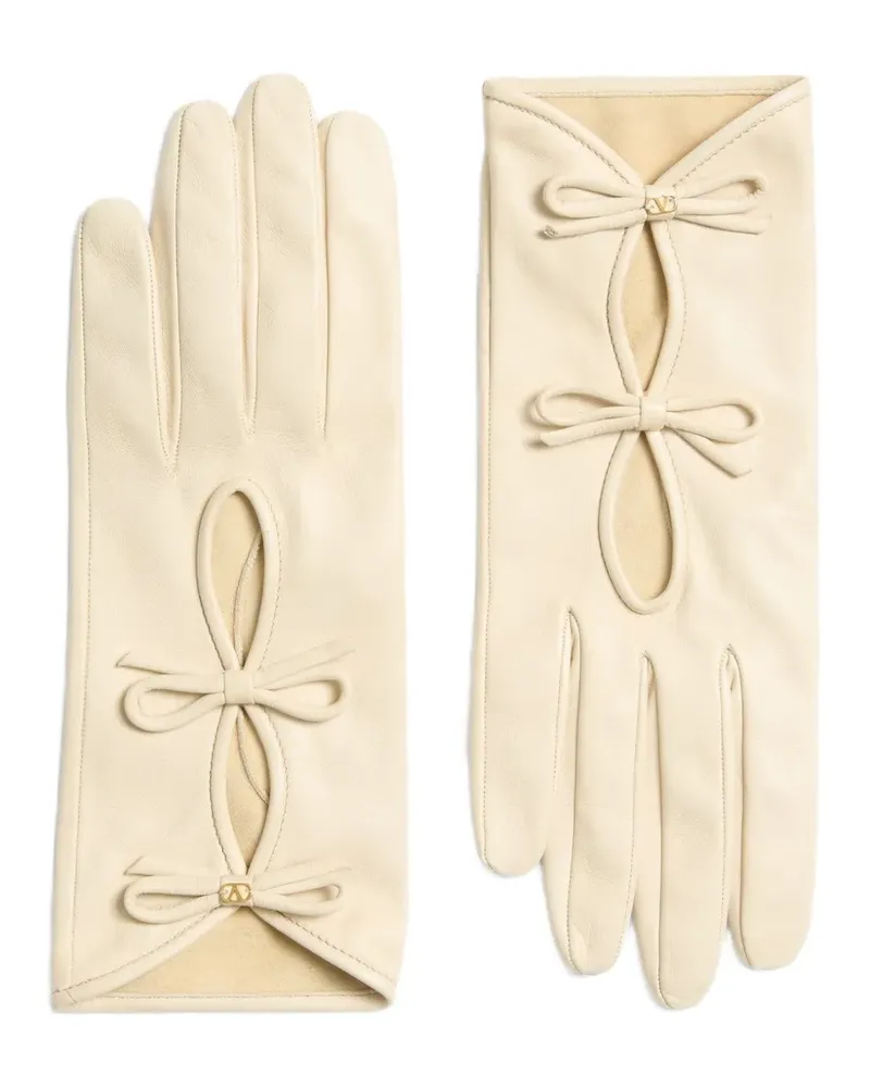 Valentino Garavani Handschuhe mit Schleife - Nude Nude