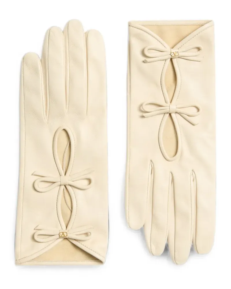 Valentino Garavani Handschuhe mit Schleife - Nude Nude