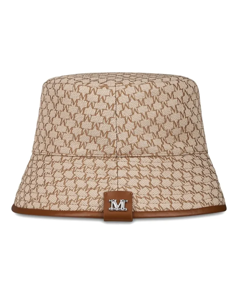 Max Mara Fischerhut mit Monogramm - Braun Braun