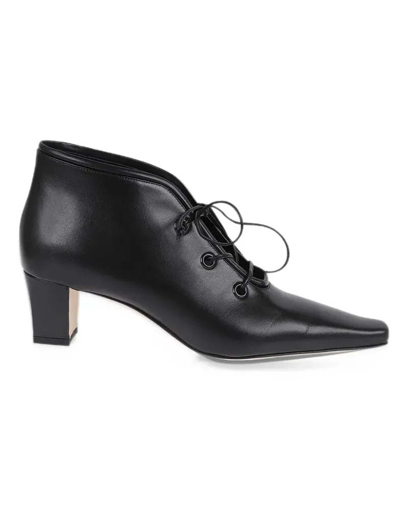 Manolo Blahnik Fuxa lace-up leather ankle boots - Schwarz Schwarz