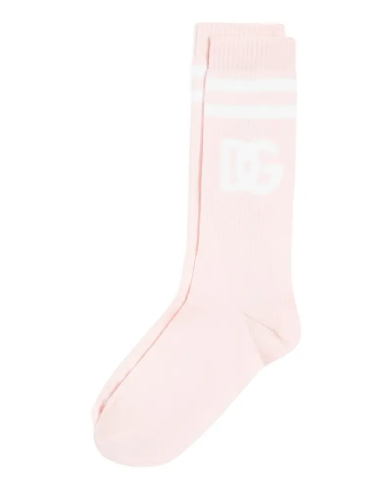 Dolce & Gabbana Socken mit Logo - Rosa Rosa