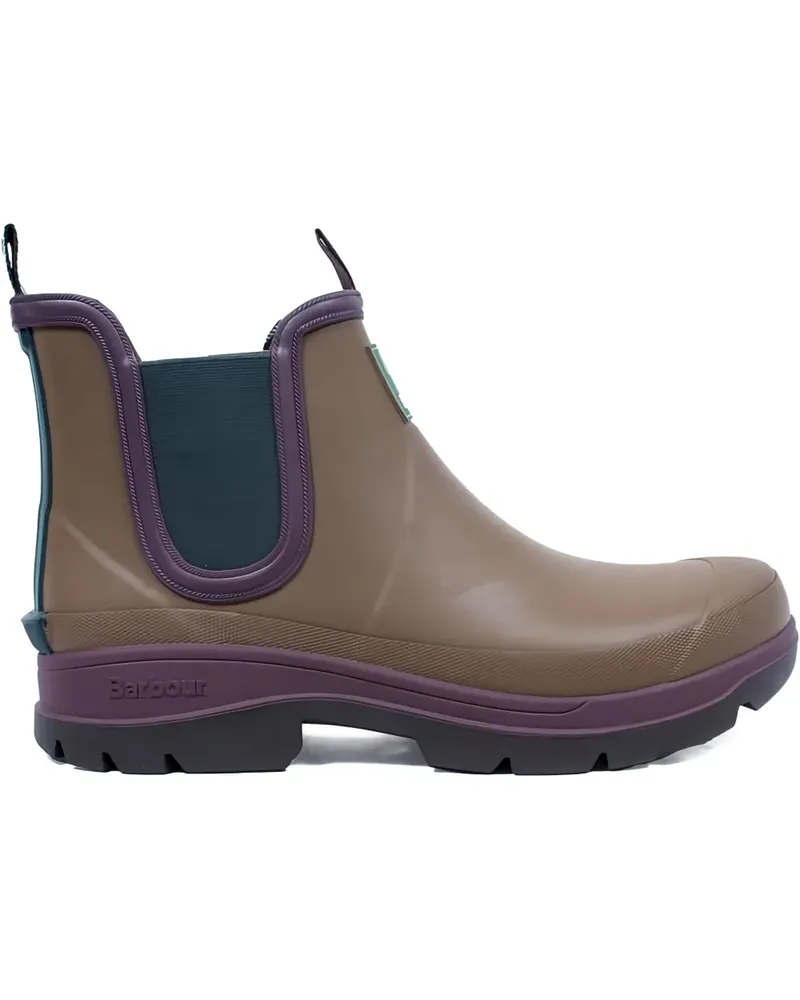 Paul Smith x Barbour logo-patch rain boots - Braun Braun