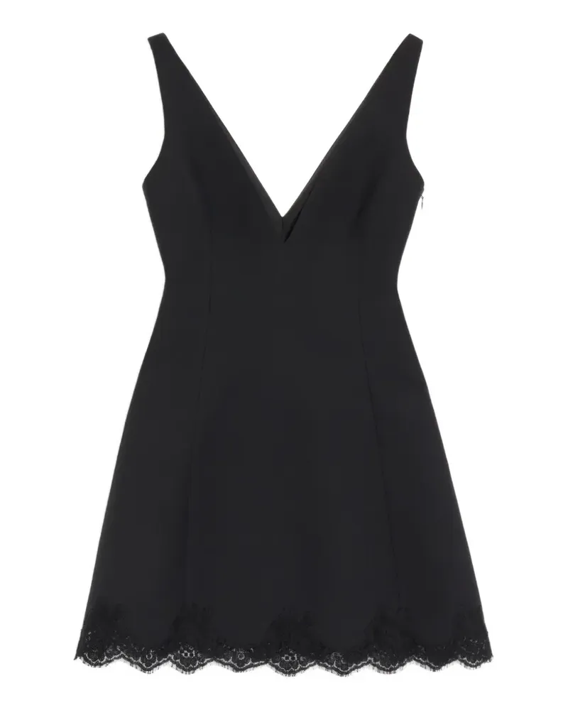 Valentino Garavani Kurzes Crepe Couture Kleid - Schwarz Schwarz