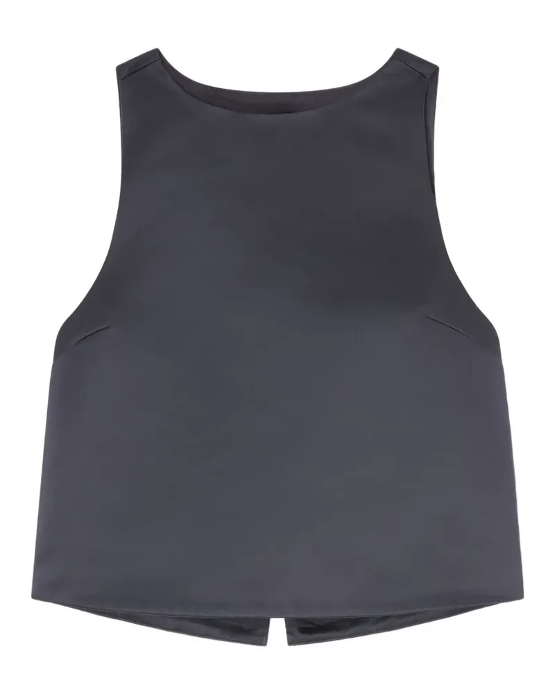 Ganni Tanktop mit Schleifenverschluss - Schwarz Schwarz