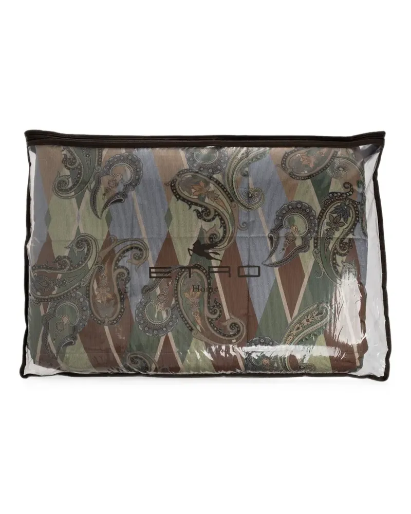 Etro Decke mit Paisleymuster - Grün Grün