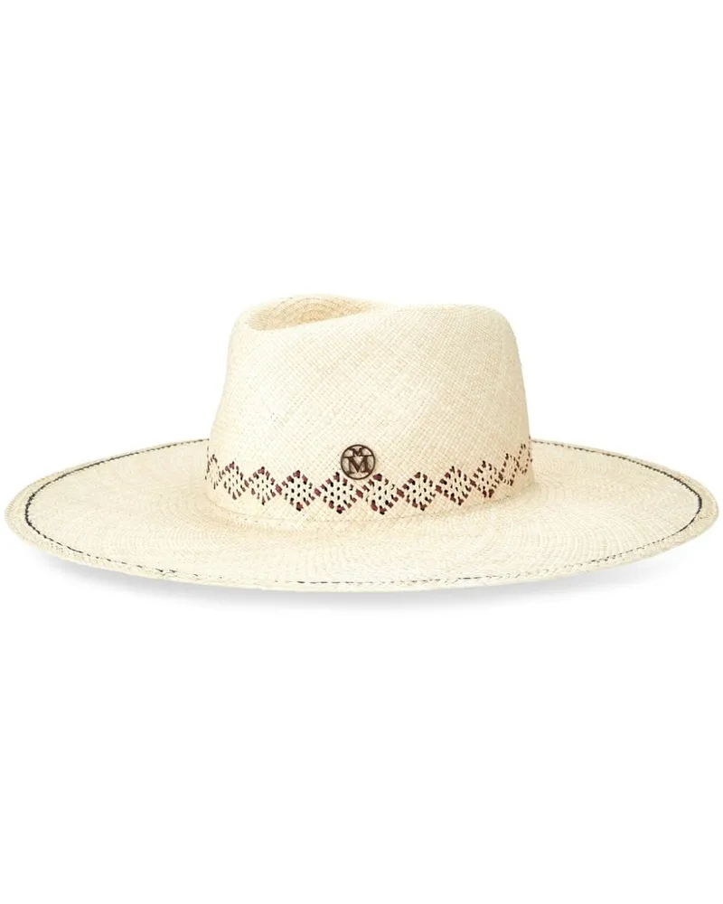 Maison Michel Roy Fedora mit breiter Krempe - Nude Nude