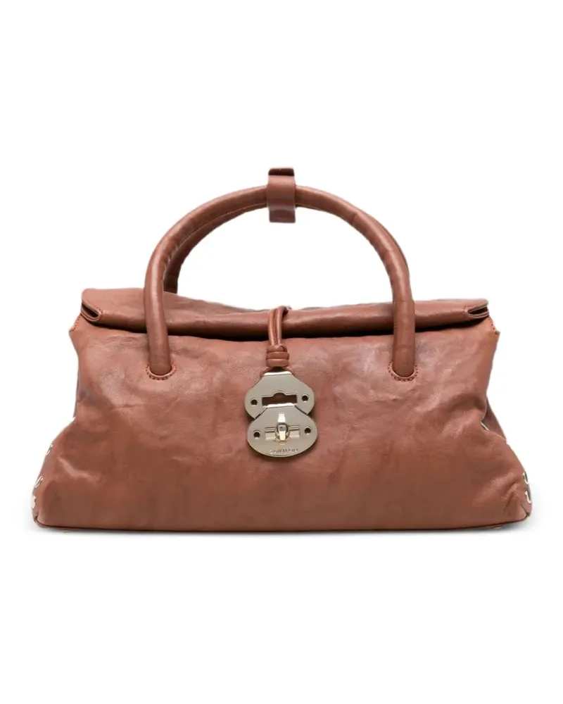 Zanellato Kleine Dotta Tote Bag aus gekörntem Leder - Braun Braun