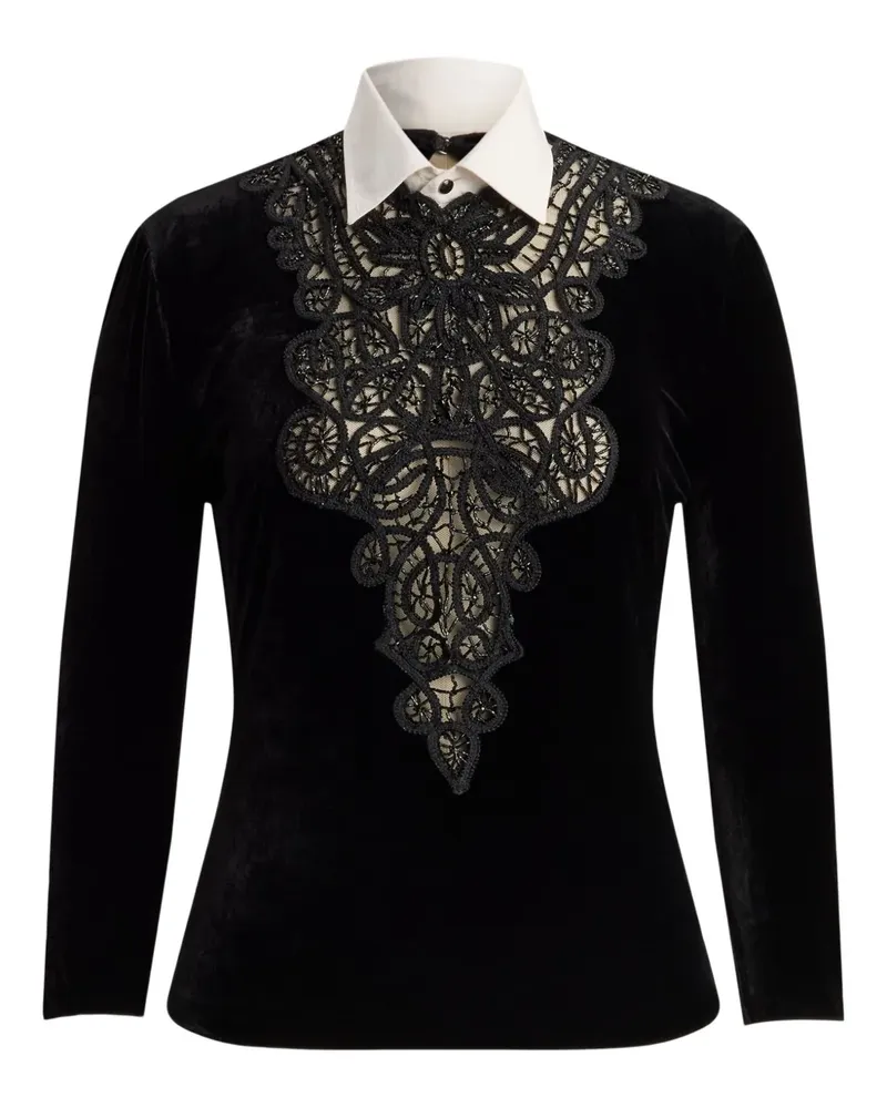 Ralph Lauren Top mit Perlenverzierung - Schwarz Schwarz