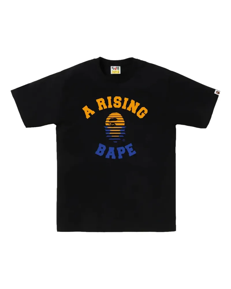 BAPE A Rising Bape logo-print T-shirt - Schwarz Schwarz