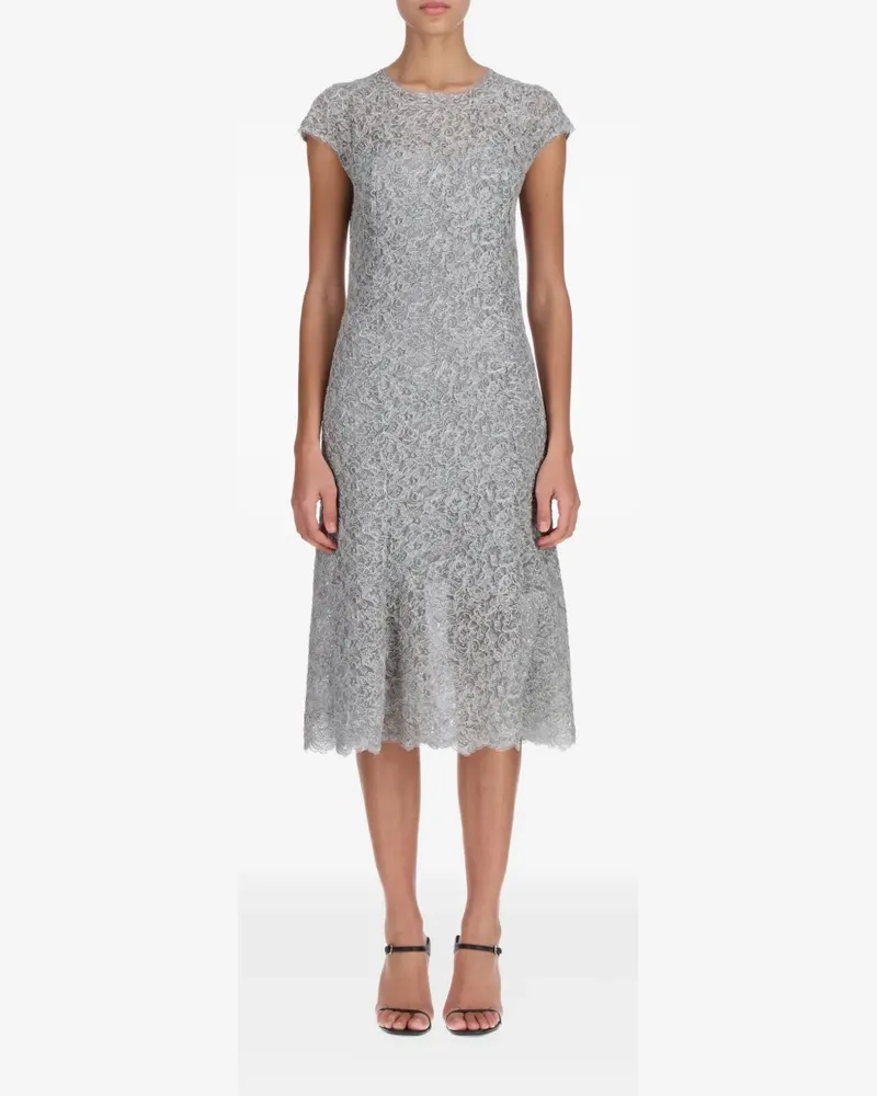 Ermanno Scervino Spitzenkleid mit Blumenmuster - Grau Grau