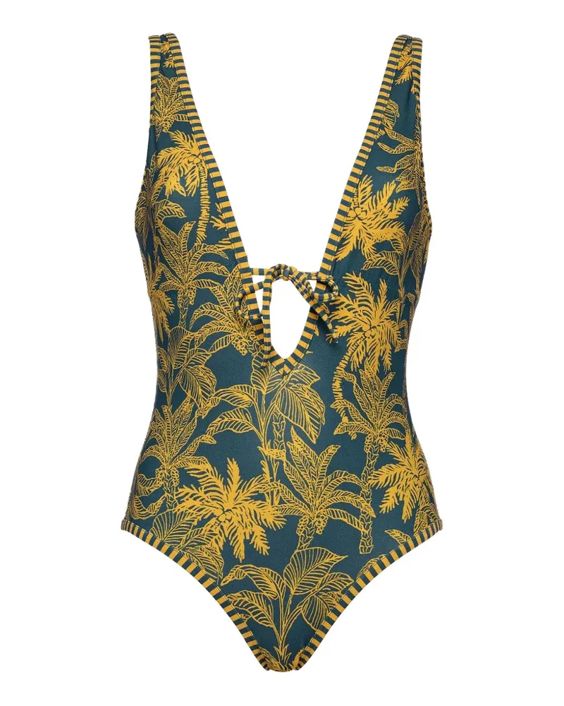 Eres Destination Badeanzug mit V-Ausschnitt - Blau Blau