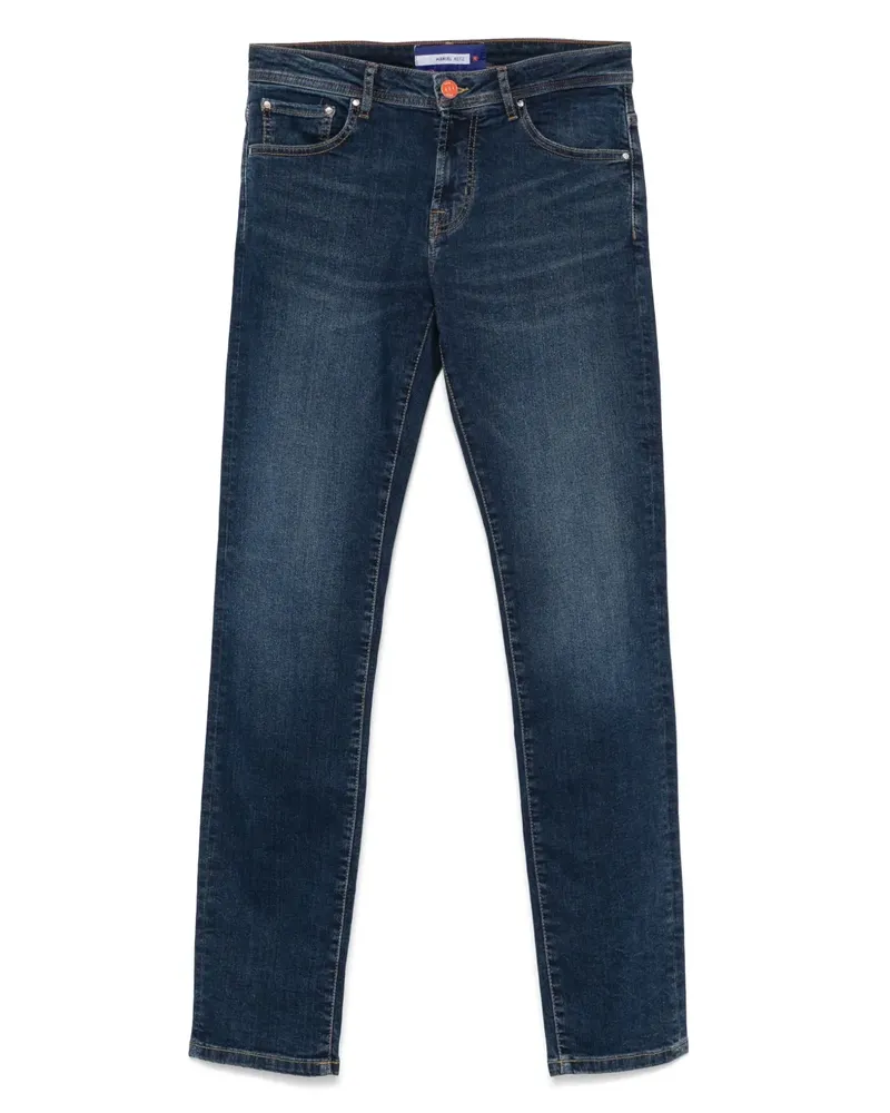 Manuel Ritz Jeans mit Logo-Patch - Blau Blau