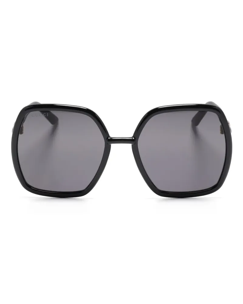 Gucci Verzierte Sonnenbrille - Schwarz Schwarz