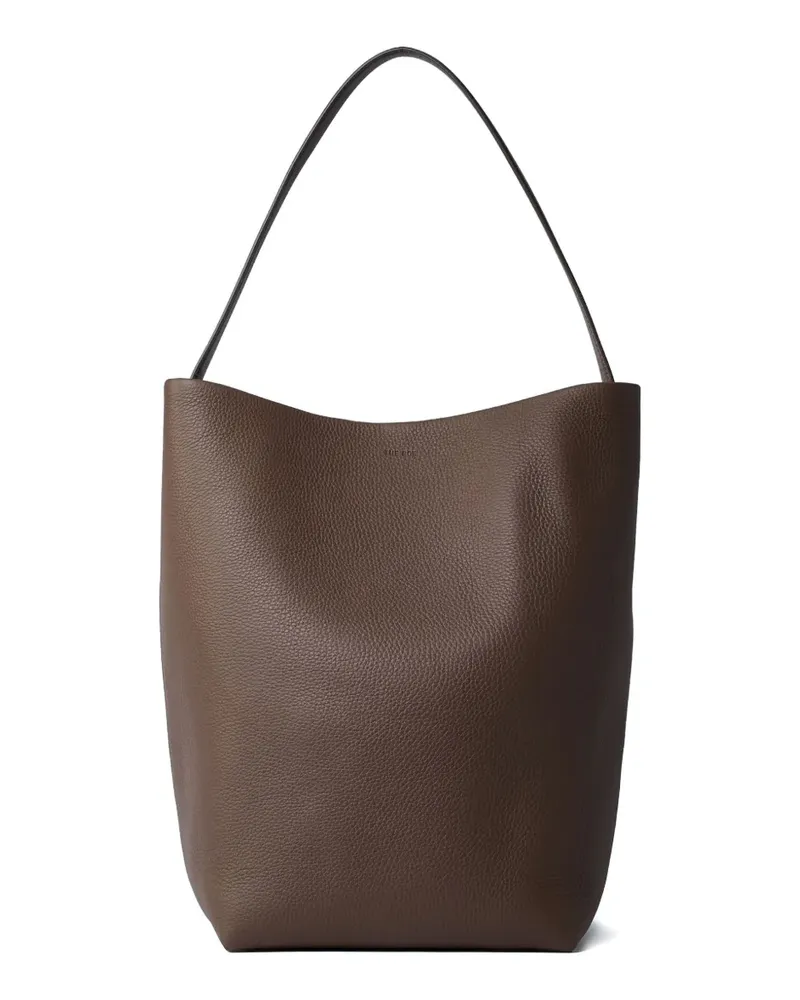 The Row Großer N/S Park Tote Bag aus strukturiertem Leder - Braun Braun
