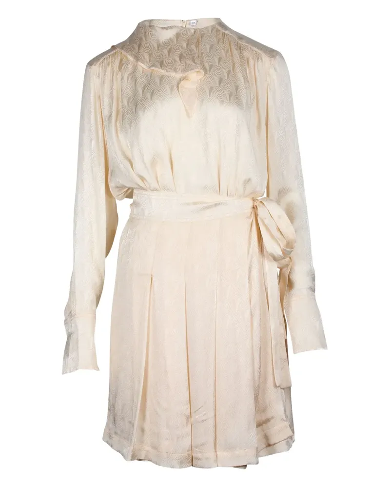 Victoria Beckham pleated wrap-effect mini dress - Weiß Weiß
