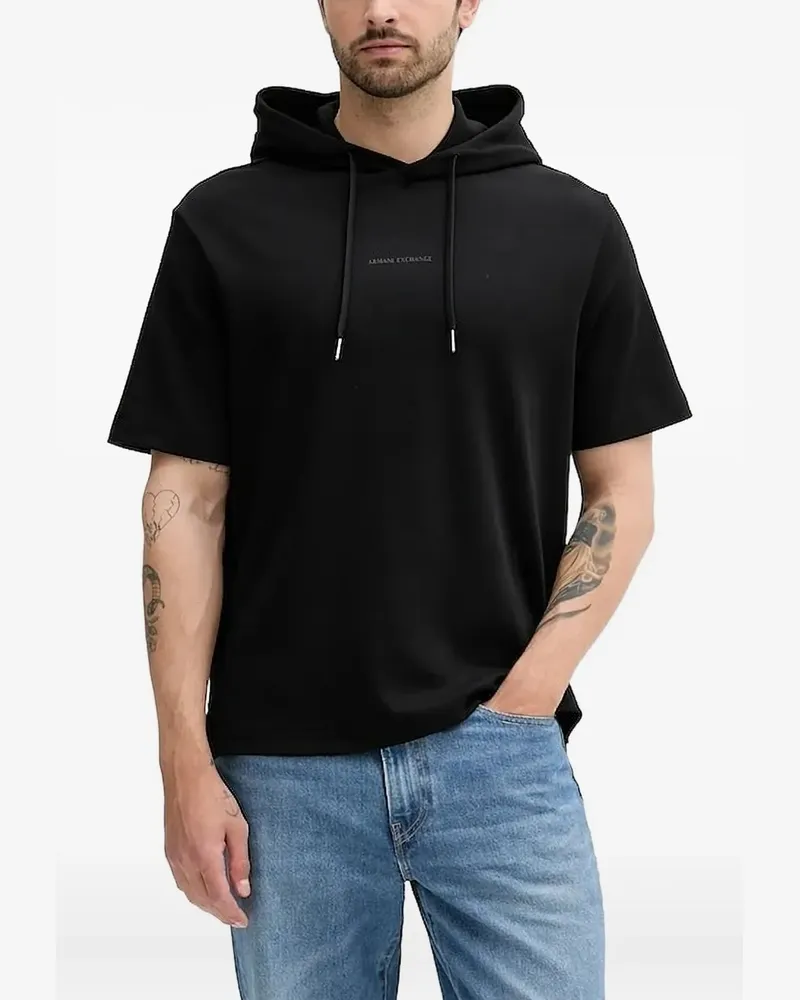 Armani Exchange Kurzärmeliger Pullover - Schwarz Schwarz
