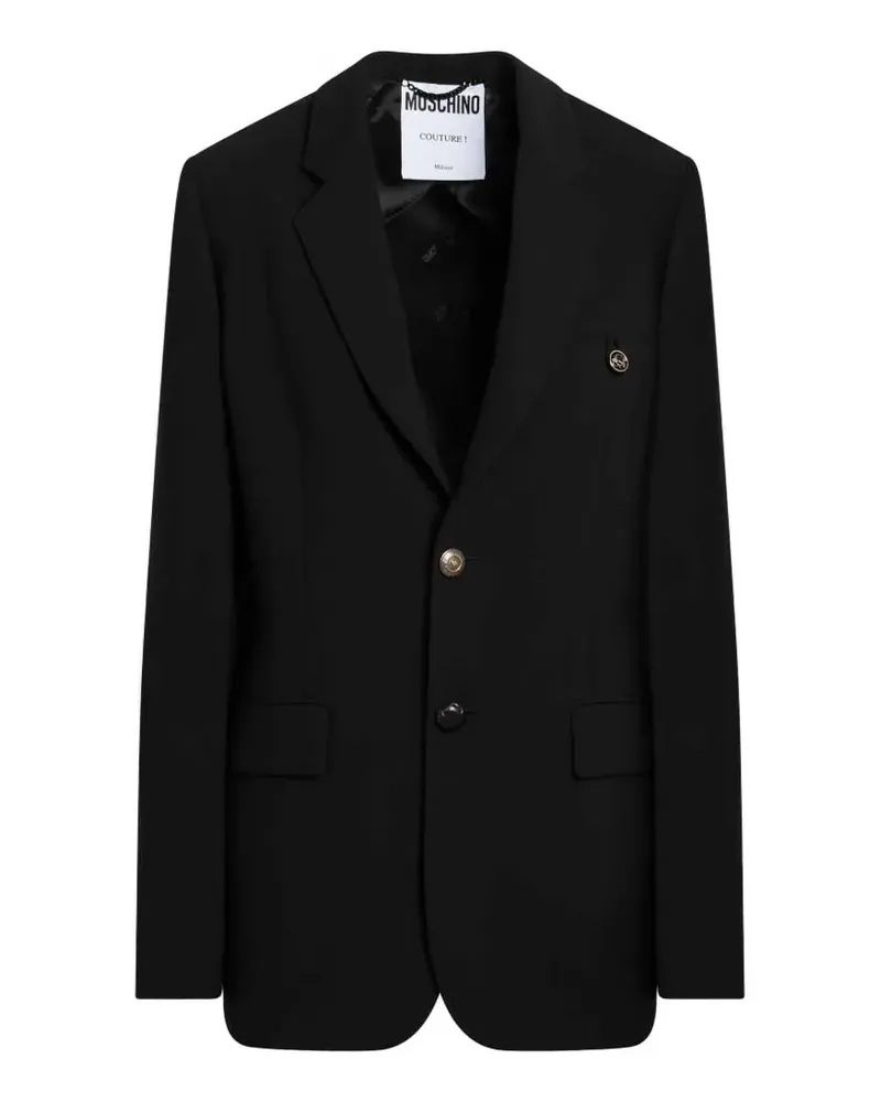 Moschino single-breasted notched-lapel blazer - Schwarz Schwarz