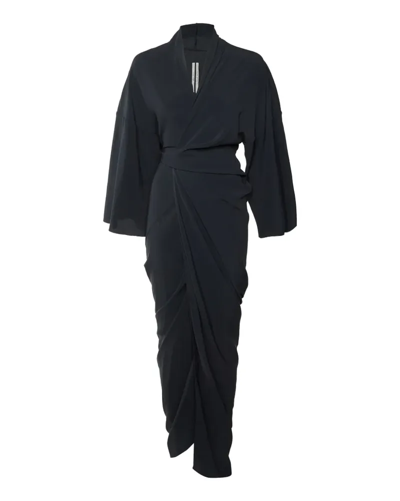 Rick Owens Drapiertes Maxikleid - Schwarz Schwarz