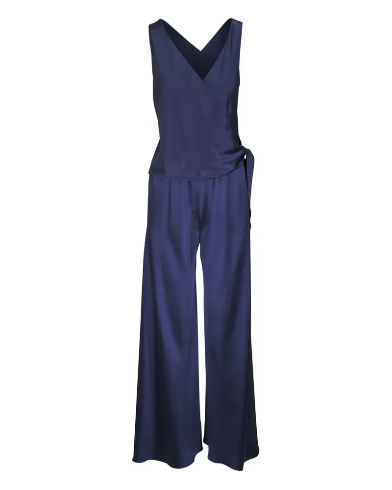 Peter Cohen Jumpsuit aus Seide - Blau Blau