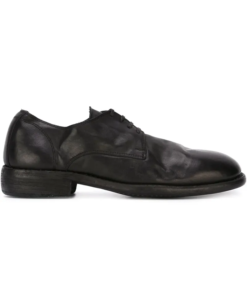 GUIDI Schnürschuhe im Used-Look - Schwarz Schwarz