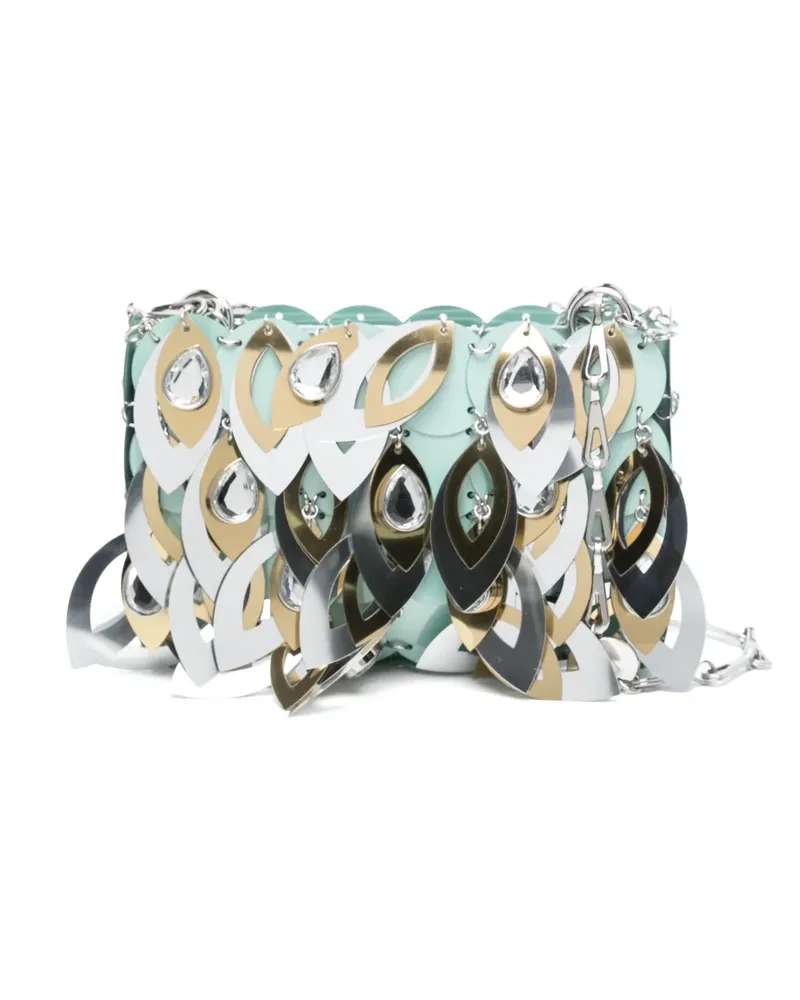 Paco Rabanne Nano Sparkle Leaves Schultertasche - Grün Grün